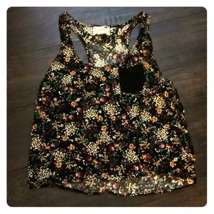 Cropped Floral Tank